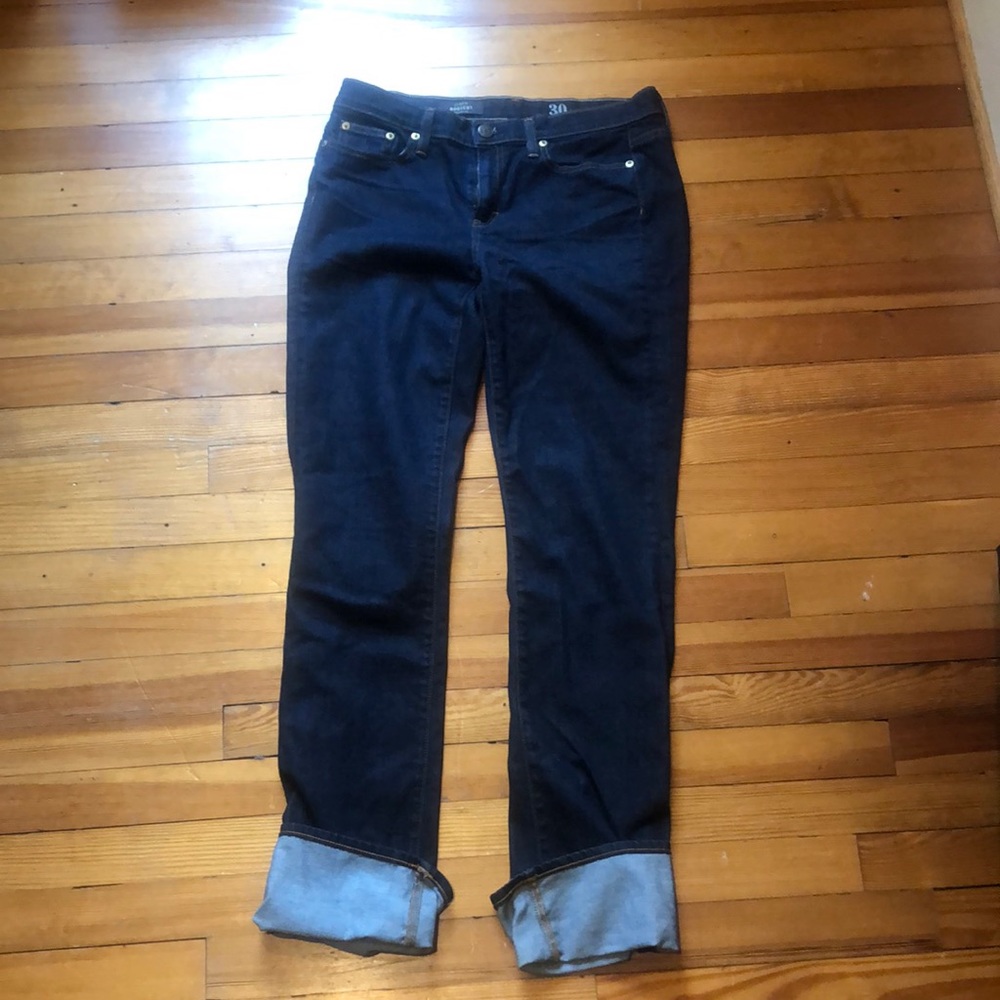 Dark Blue Women's Straight-Leg Jeans
